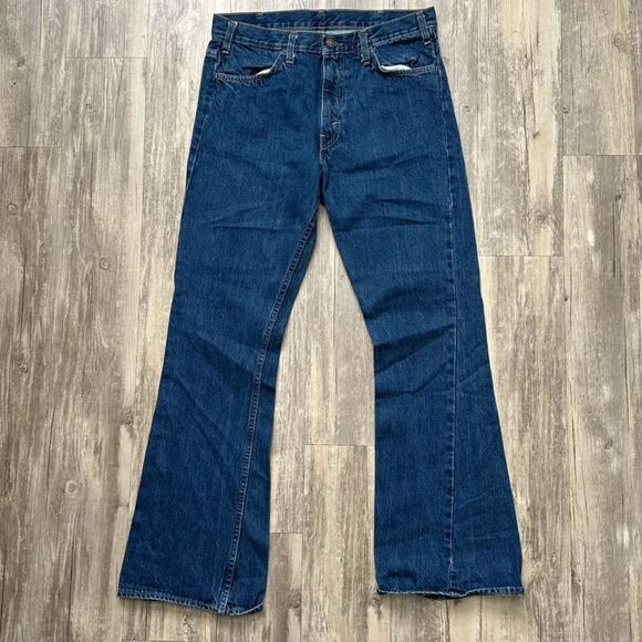 Levi's LVC Big E Orange Tab 646 0217 Flared Denim Jeans Size 32X30 - Picture 4 of 9